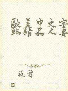 欧美中文字幕日韩精品人妻