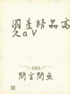 国产精品高潮久久a∨