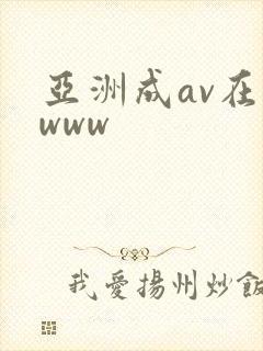 亚洲成av在线www