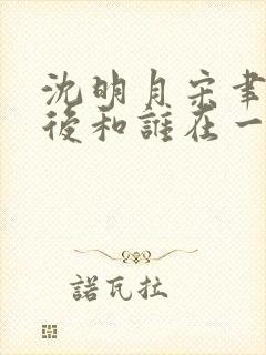 沈明月宋聿怀最后和谁在一起封面