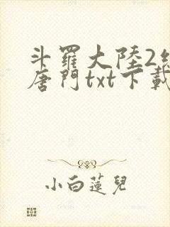 斗罗大陆2绝世唐门txt下载