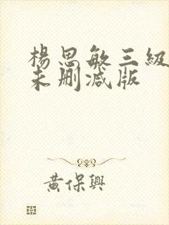 杨思敏三级做爰未删减版封面