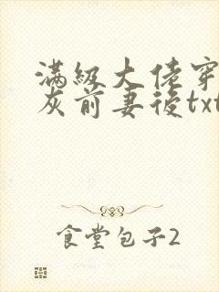 满级大佬穿成炮灰前妻后txt