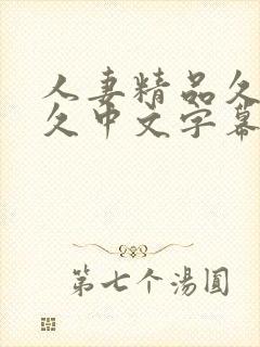 人妻精品久久久久中文字幕