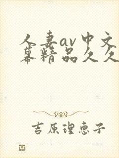 人妻av中文字幕精品久久久