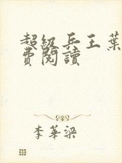 超级兵王叶谦免费阅读