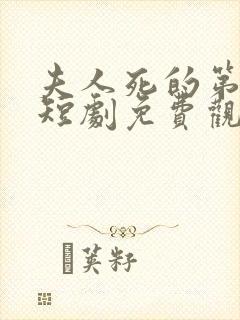 夫人死的第三年短剧免费观看