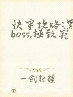 快穿攻略:黑化boss,极致宠