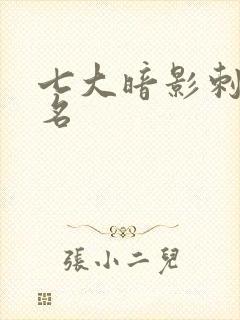 七大暗影刺客排名