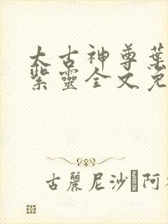 太古神尊叶风叶紫灵全文免费阅读