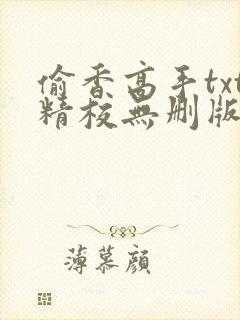 偷香高手txt精校无删版