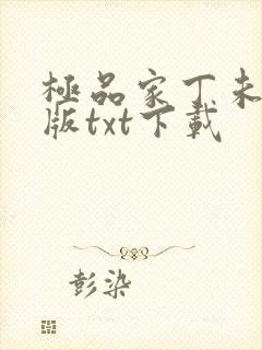 极品家丁未删减版txt下载