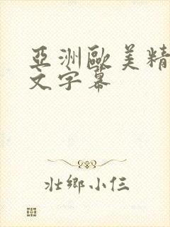 亚洲欧美精品中文字幕