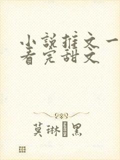 小说推文一口气看完甜文