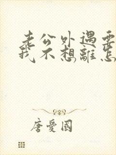 老公外遇要离婚我不想离怎么