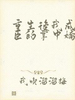 重生后我成了权臣的掌中娇小说免费阅