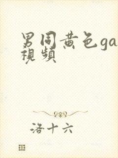 男同黄色gay视频