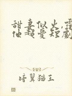 甜妻似火,霍爷他超爱短剧封面