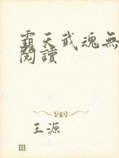 霸天武魂无弹窗阅读