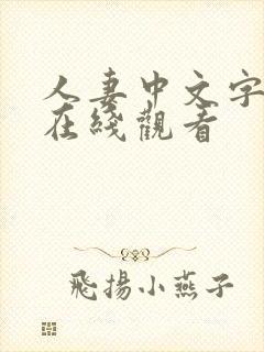 人妻中文字幕 在线观看