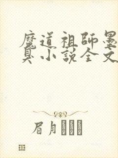 魔道祖师墨香铜臭小说全文封面