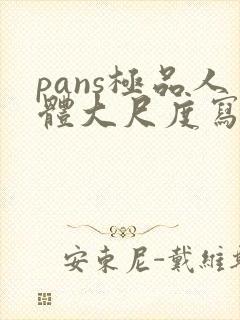 pans极品人体大尺度写真封面