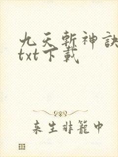 九天斩神诀免费txt下载