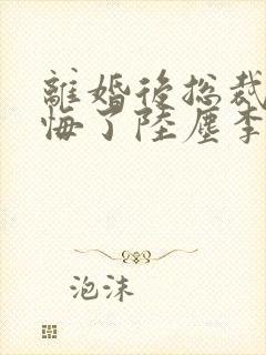 离婚后总裁他后悔了陆尘李清瑶