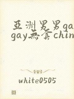 亚洲男男gaygay无套chinese封面