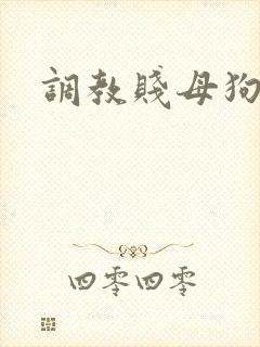 调教贱母狗