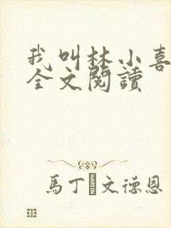 我叫林小喜小说全文阅读封面