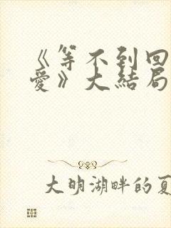 《等不到回应的爱》大结局