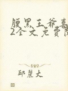 腹黑王爷喜当爹2全文免费阅读封面