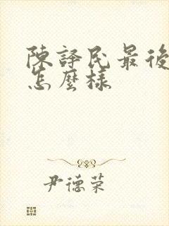 陈译民最后结局怎么样