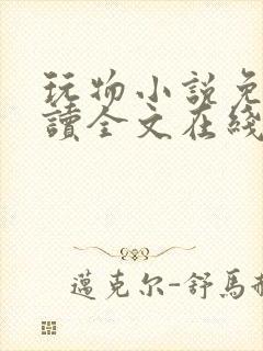 玩物小说免费阅读全文在线阅笔趣阁无弹窗