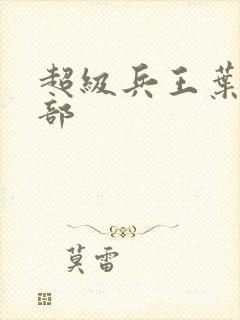 超级兵王叶谦全部