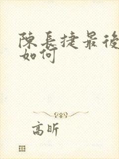 陈长捷最后结局如何封面