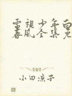 电视少年白马醉春风全集免费观看