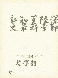 许知夏陆泽言全文最新章节免费阅读