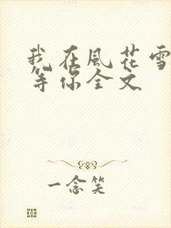 我在风花雪月里等你全文