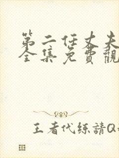 第二任丈夫韩剧全集免费观看