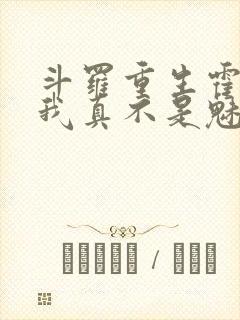 斗罗重生霍雨浩我真不是魅魔