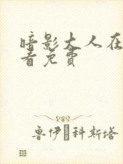 暗影大人在线观看免费