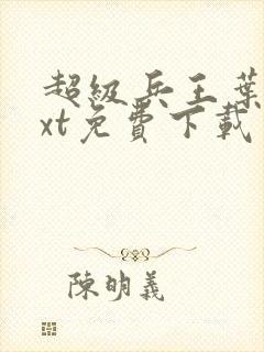 超级兵王叶谦txt免费下载