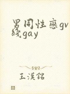 男同性恋gv在线gay封面