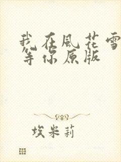 我在风花雪月里等你原版封面