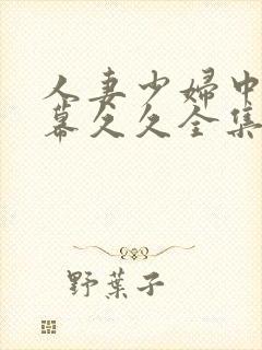 人妻少妇中文字幕久久全集