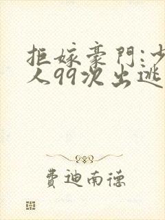 拒嫁豪门:少夫人99次出逃小说