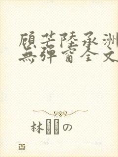 顾芒陆承洲小说无弹窗全文免费阅读