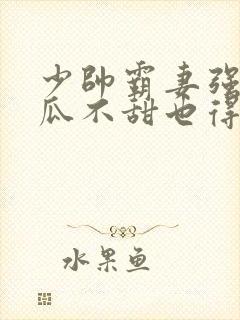 少帅霸妻强扭的瓜不甜也得甜小说